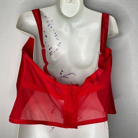 Adore Me Arianna Contour red low bustier corset Bra‎ 40G - Picture 5 of 9
